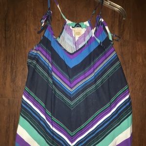 Purple Printed Strap Top